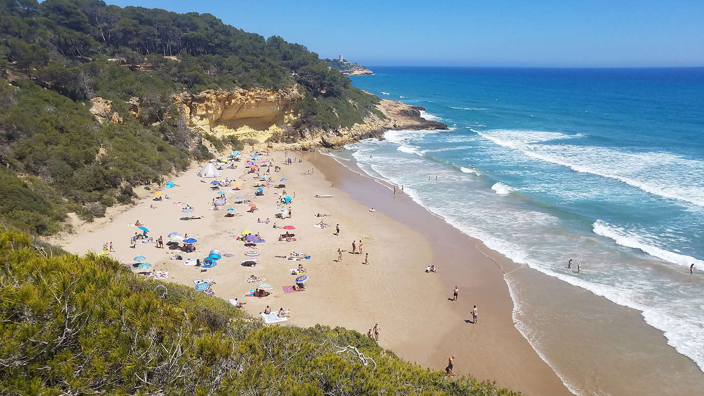 Cala Fonda beach on the Costa Daurada Cala Fonda beach on the Costa Daurada