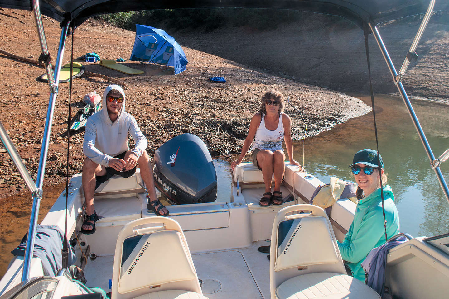 Just chillin' on the boat Just chillin' on the boat