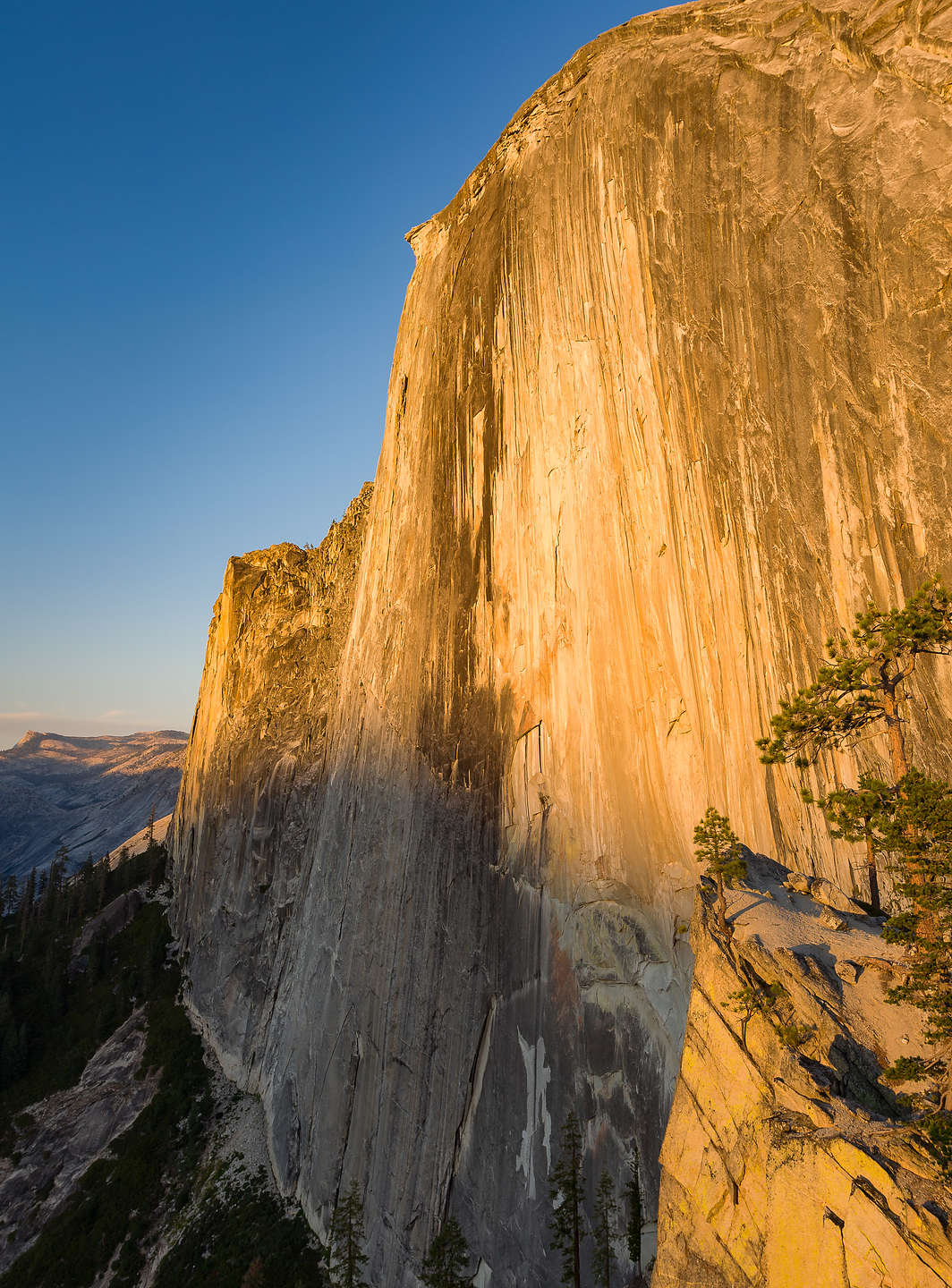 Late afternoon light on Half Dome from the Diving Board Late afternoon light on Half Dome from the Diving Board