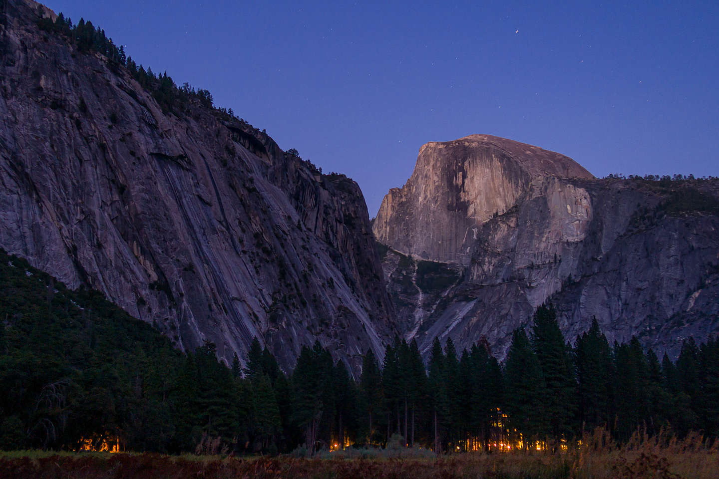 Ahwahnee-glow after sunset Ahwahnee-glow after sunset