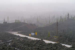 Rainy day along the Oregon Cascades Scenic Byway