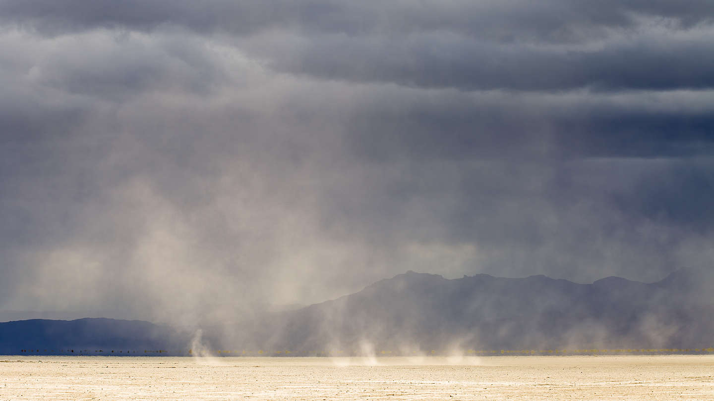Dust devils forming on the playa Dust devils forming on the playa