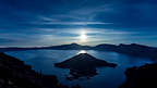 Full moon rising over Crater Lake