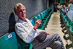 Herb getting ready for the Macbeth performance at the Allen Elizabethan Theater
