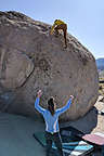 Celeste spotting Andrew in the Buttermilks