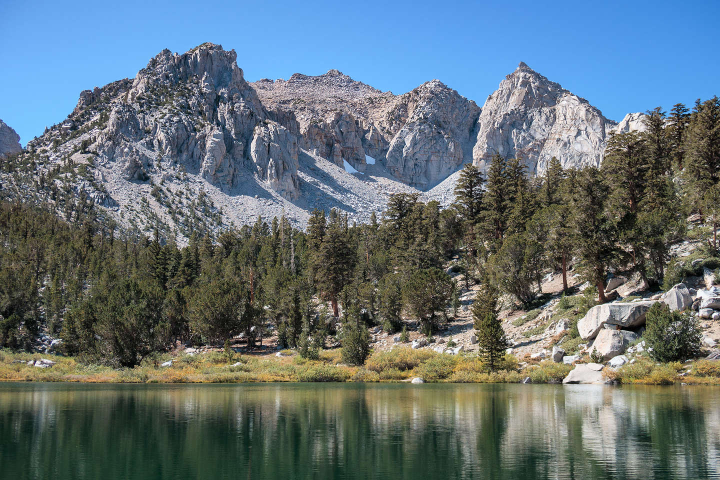 One of the lovely alpine lakes along the hike to Kearsarge Pass One of the lovely alpine lakes along the hike to Kearsarge Pass