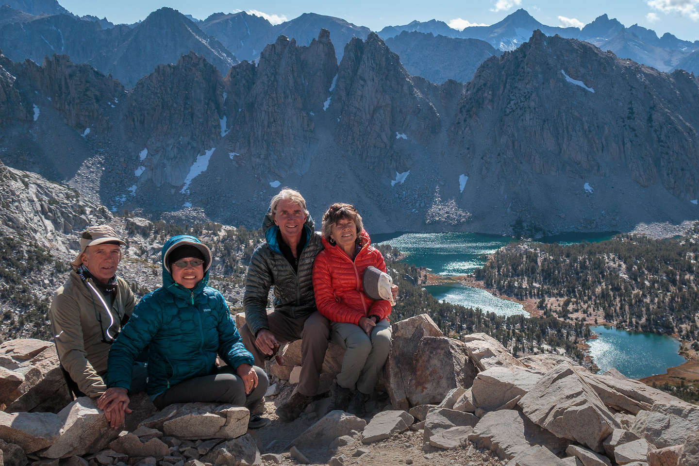 The "Outlaws" atop Kearsarge Pass