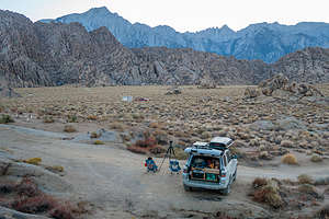 Our camping spot in the Alabama Hills