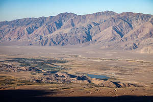 Looking down on the Alabama Hills from Horseshoe Meadow Road
