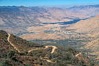 Twisty road down to Lake Isabella