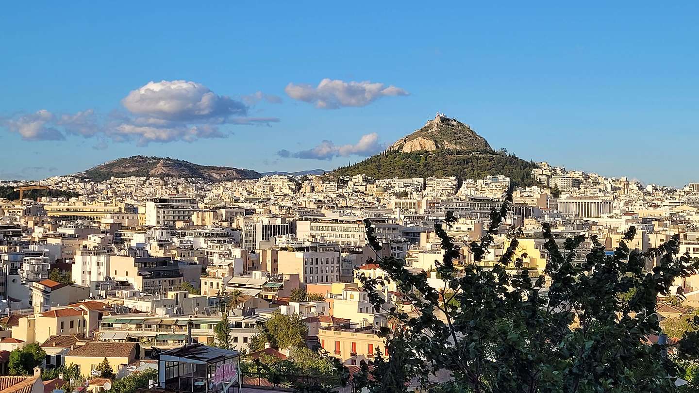 View of Lycabettus Hill from Anafiotika View of Lycabettus Hill from Anafiotika