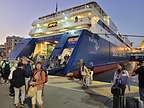 Our early morning ferry to Mykonos