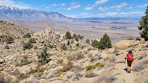 Hiking down from the Druids