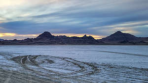 Evening at the Bonneville Salt Flats