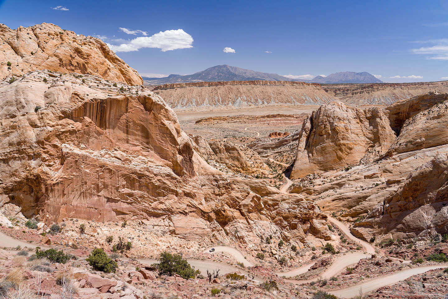 Burr Trail switchbacks Burr Trail switchbacks