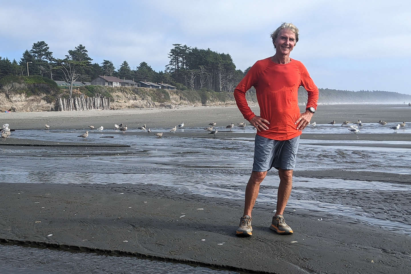 Post-run along Kalaloch Beach Post-run along Kalaloch Beach