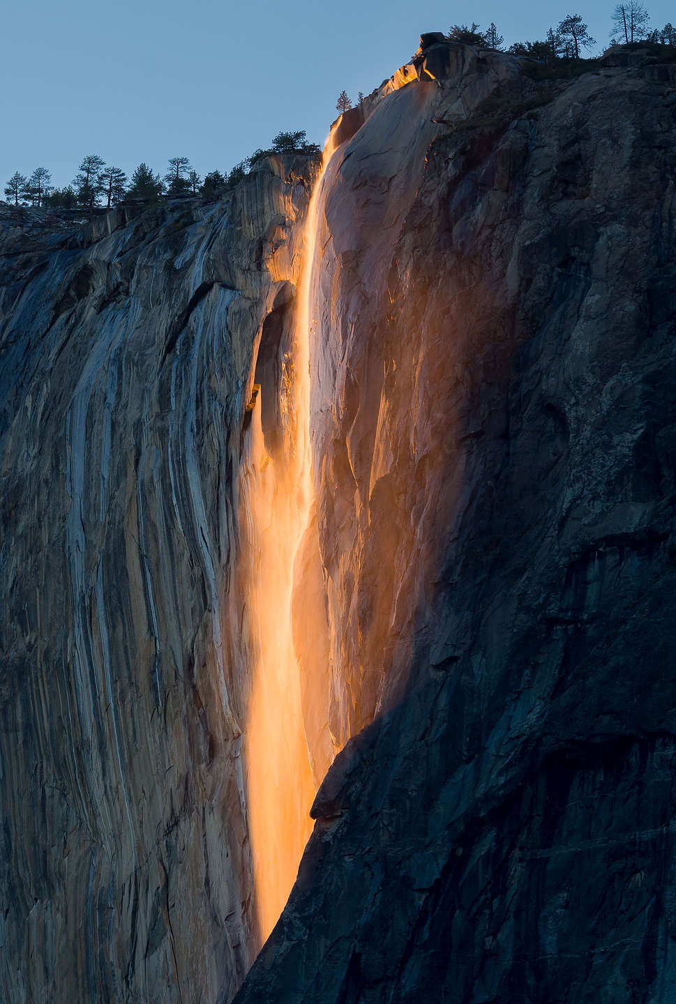 October Firefall turns a fiery red