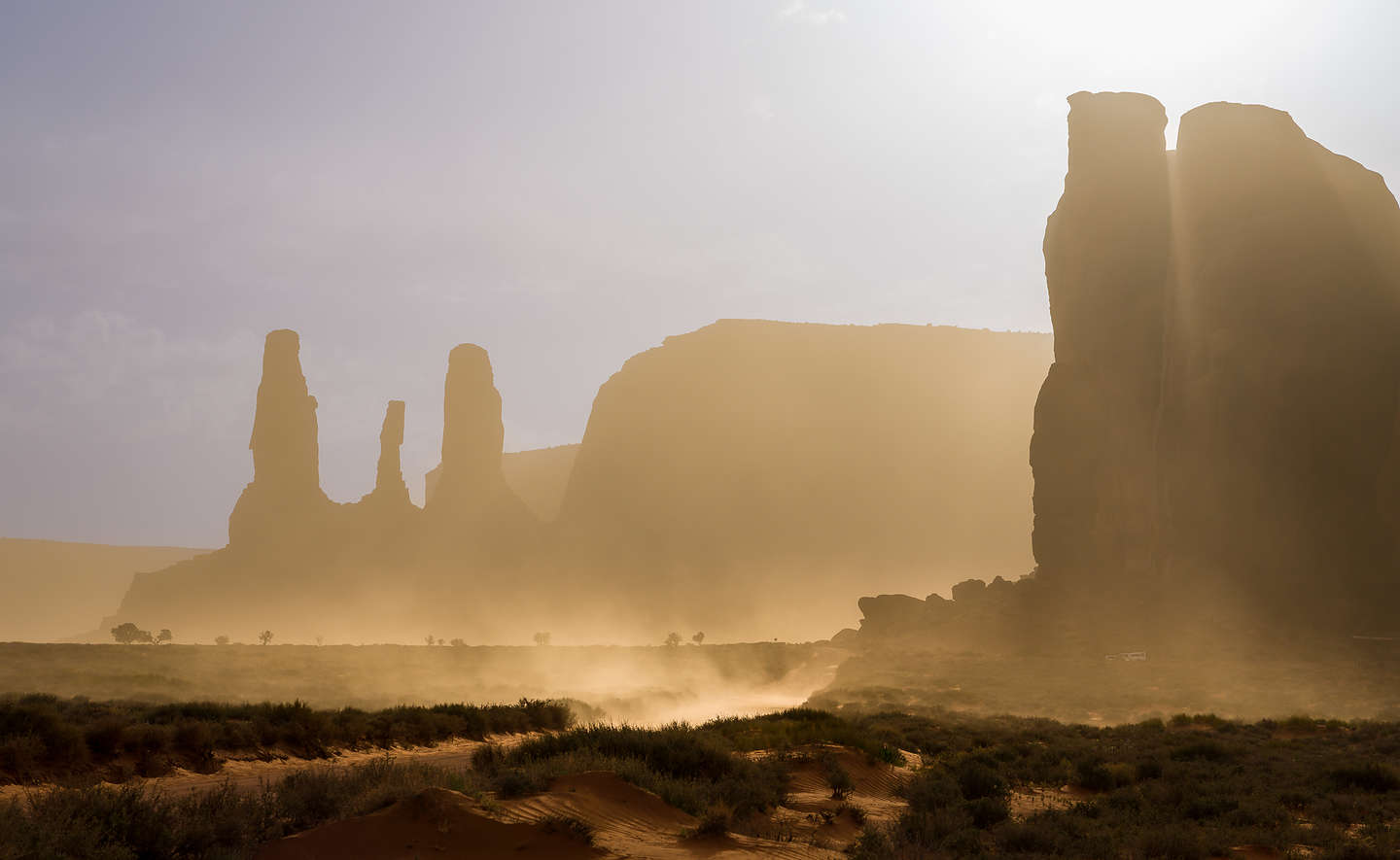 "Three Sisters" through the storm