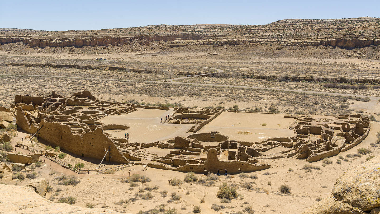 View of Pueblo Bonito from above View of Pueblo Bonito from above