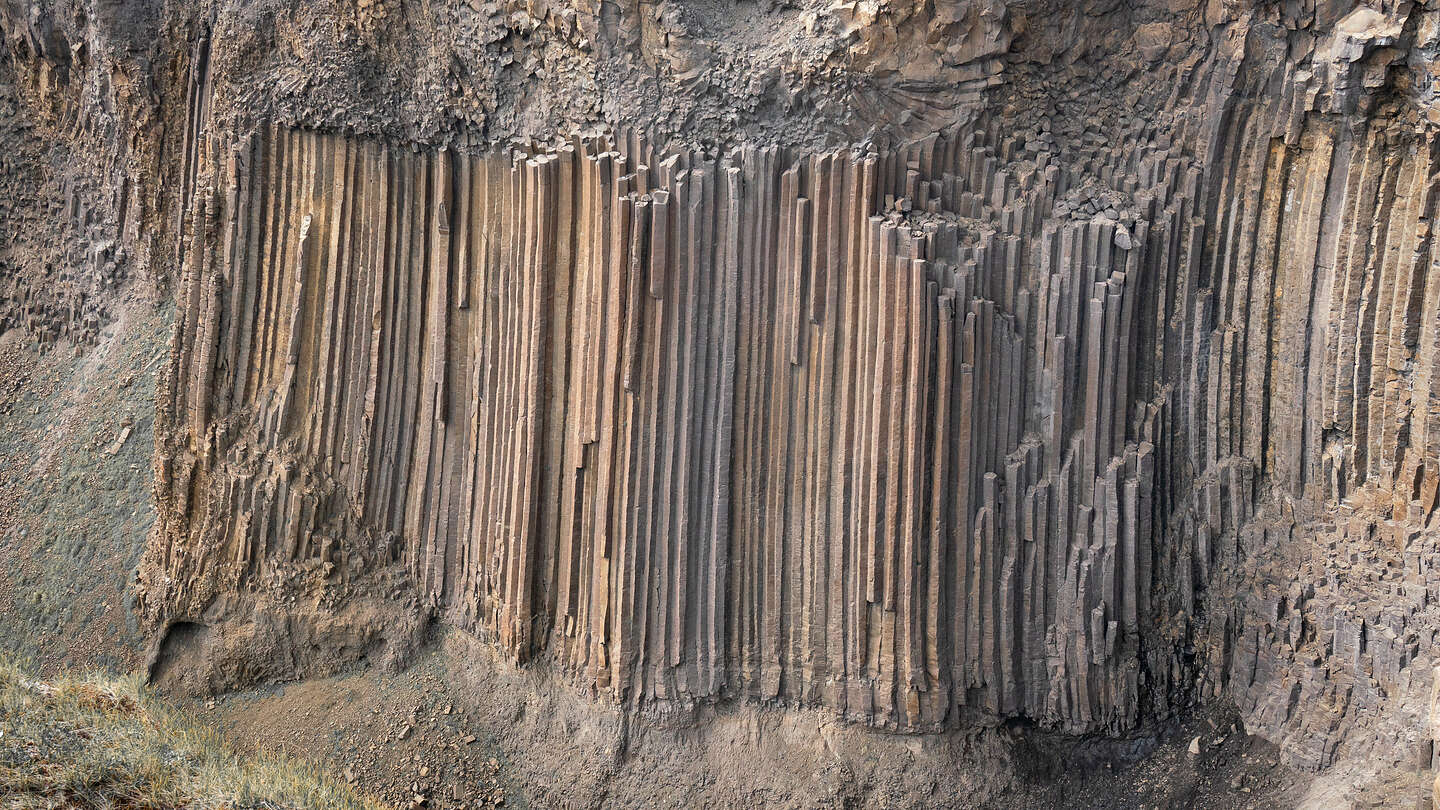 Incredible basalt columns on the hike down Incredible basalt columns on the hike down
