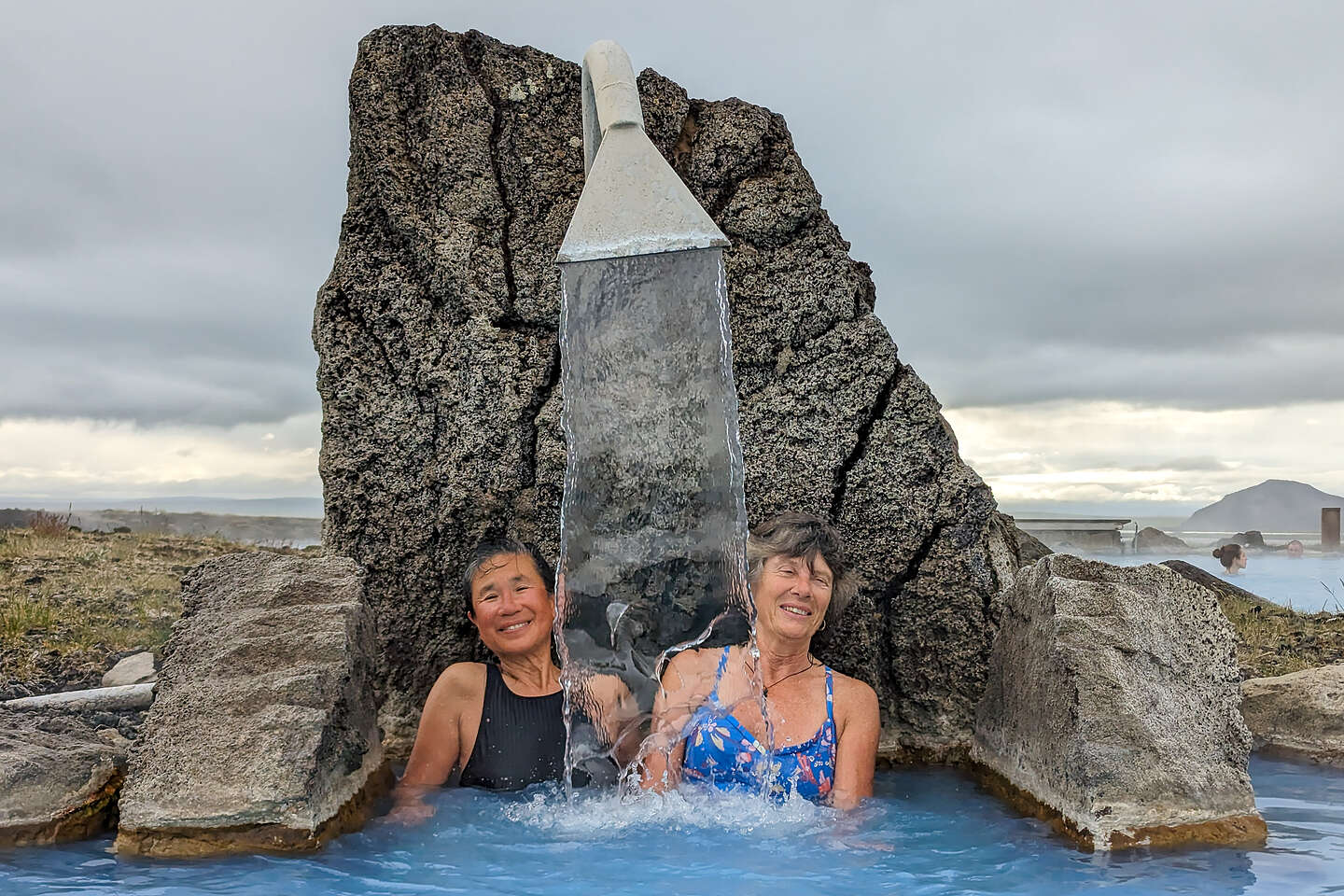 Hilda and I under an artificial "foss" Hilda and I under an artificial "foss"
