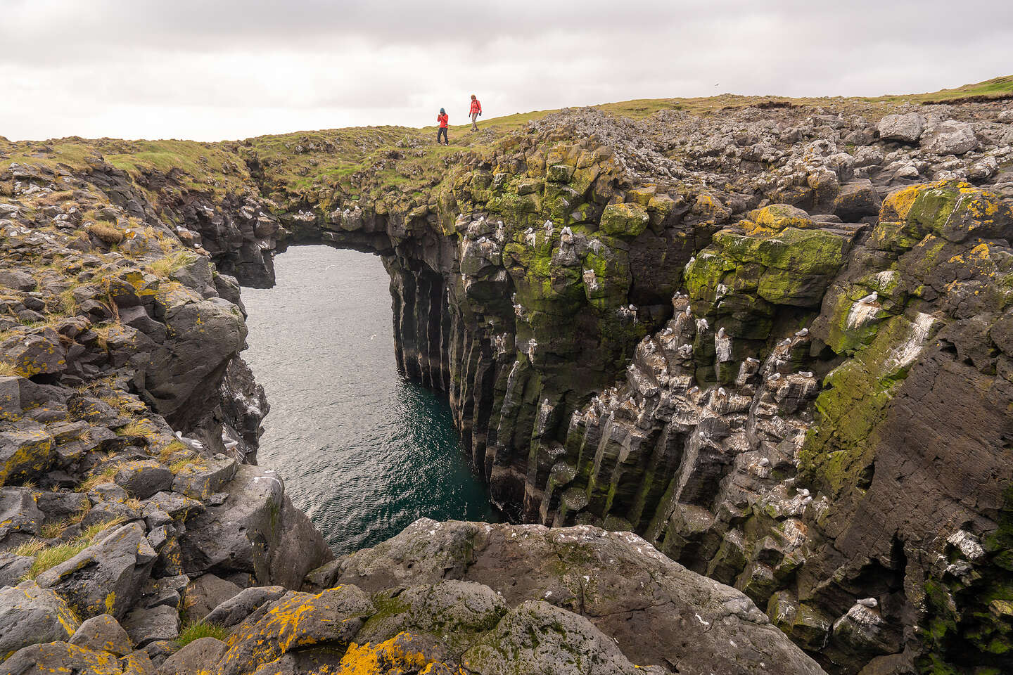 Eystrigjá, the famous natural stone bridge Eystrigjá, the famous natural stone bridge