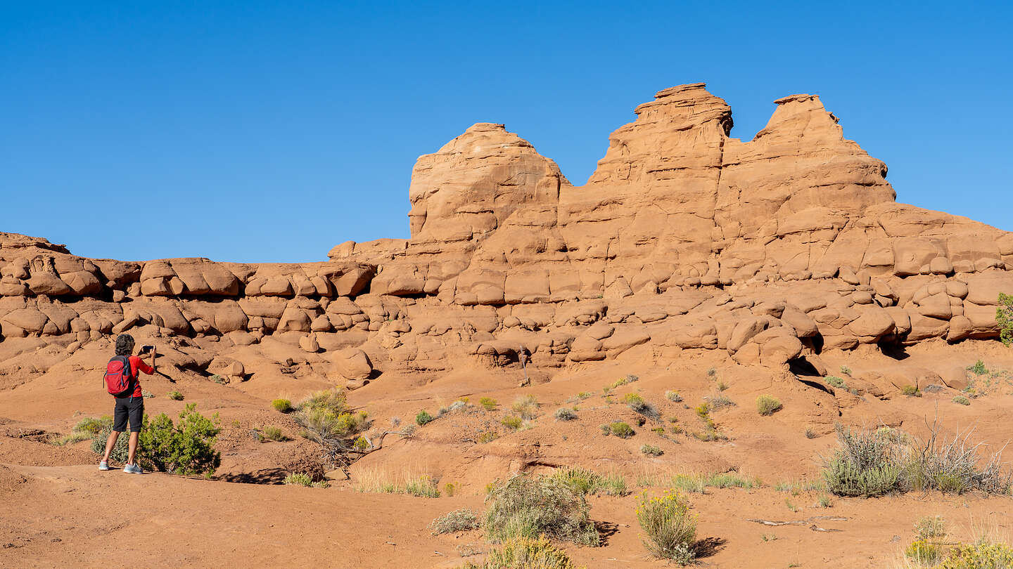 Entrada Sandstone along the Angel's Palace Trail