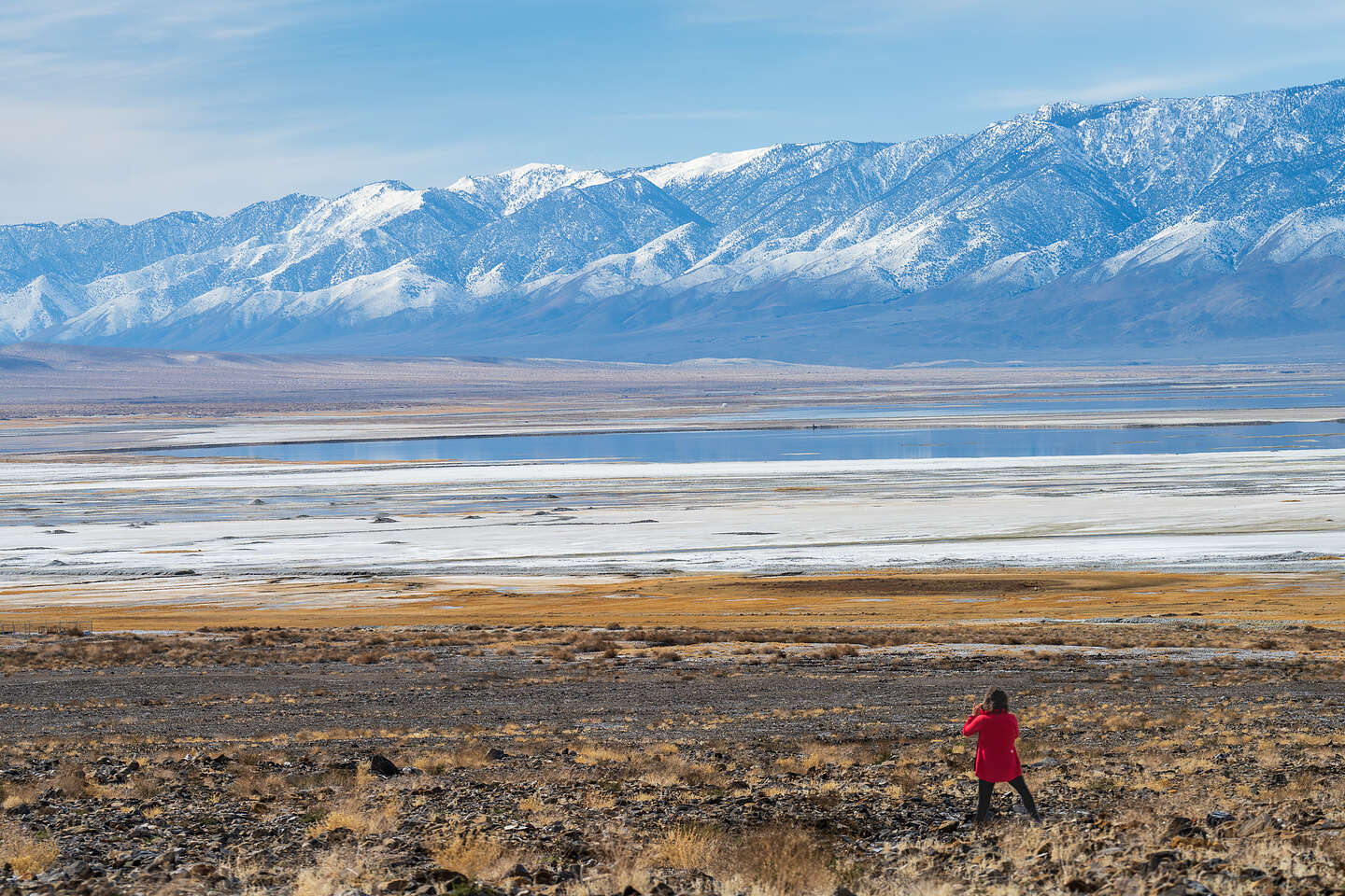 Owens Lake with water Owens Lake with water