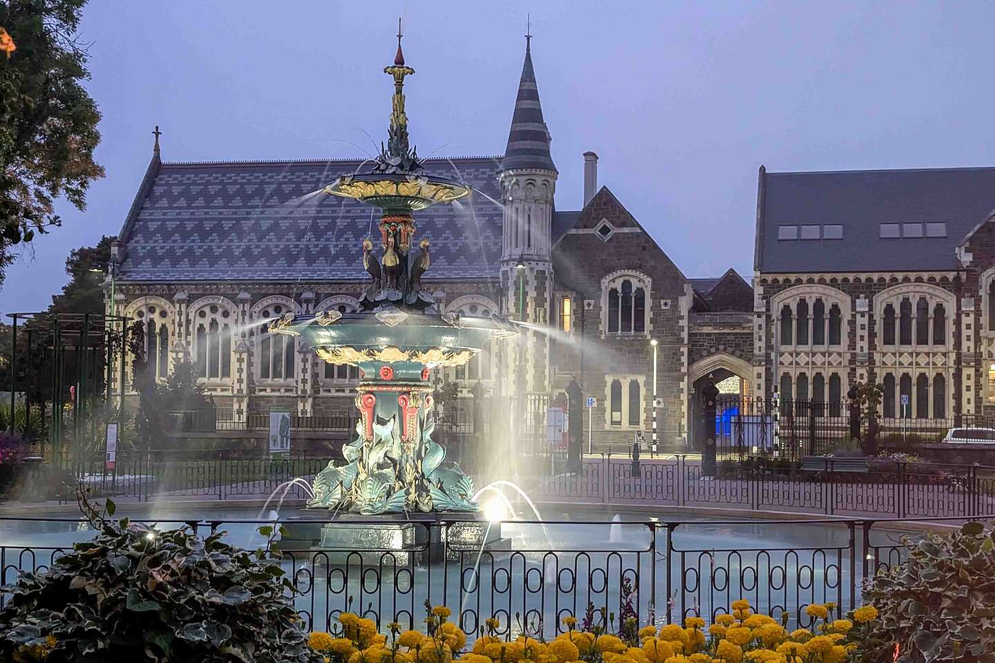 Peacock Fountain at night Peacock Fountain at night