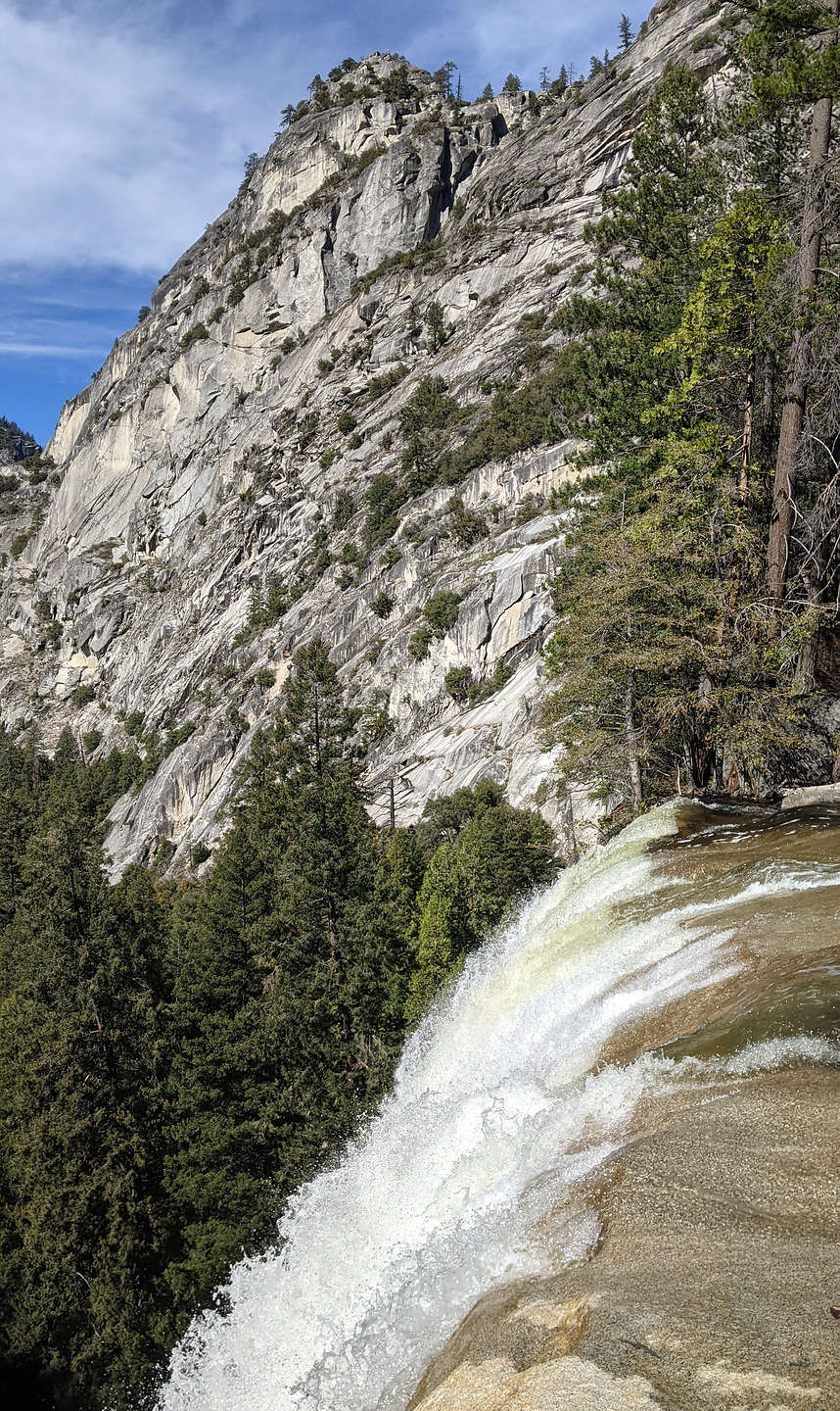 Vernal Fallsl going over the edge