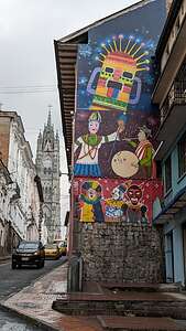Street art in Old Town Quito