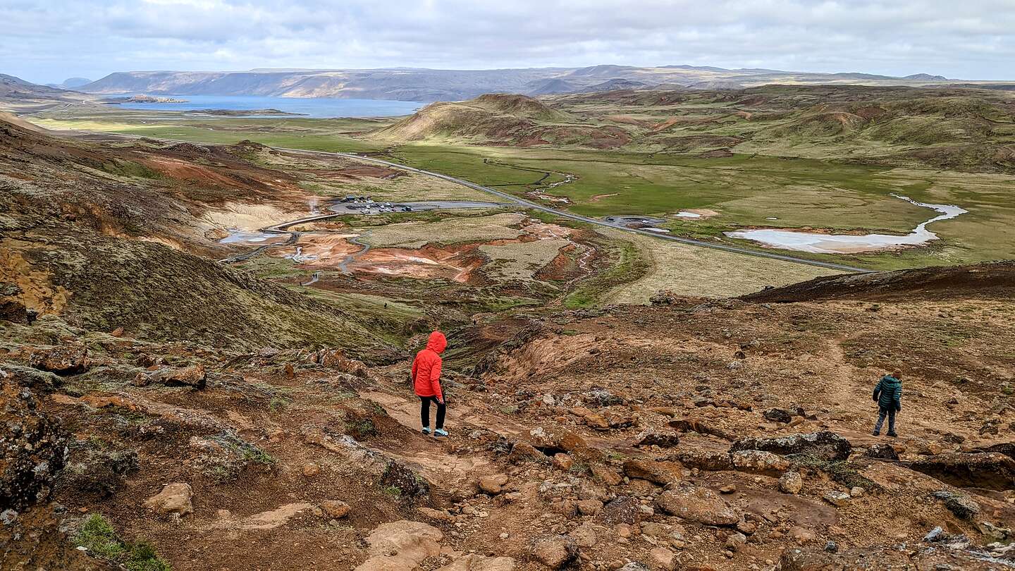 Back down through the lava field Back down through the lava field
