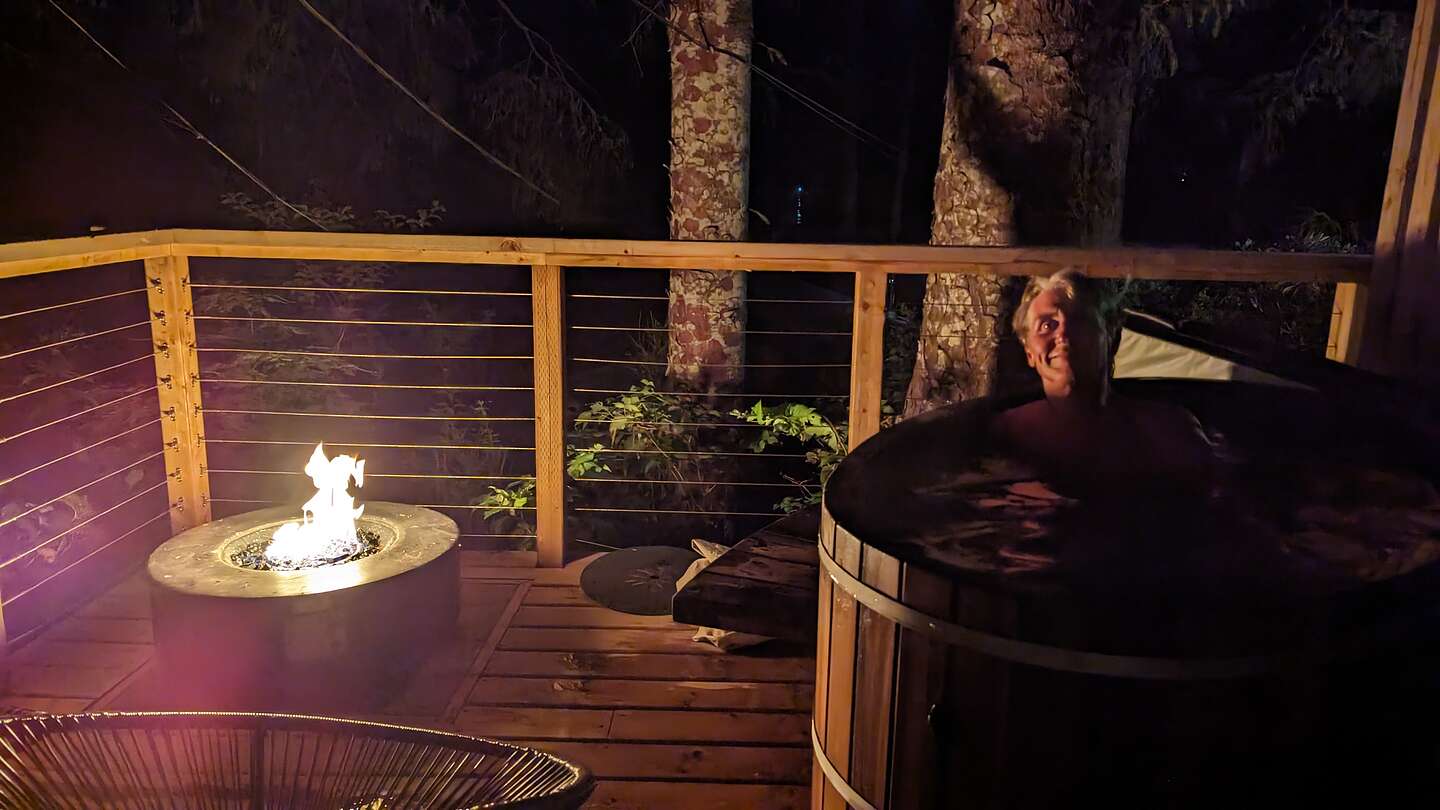 Herb and his hot tub Herb and his hot tub