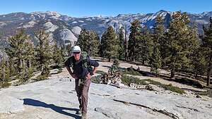 Climbing up Sentinel Dome