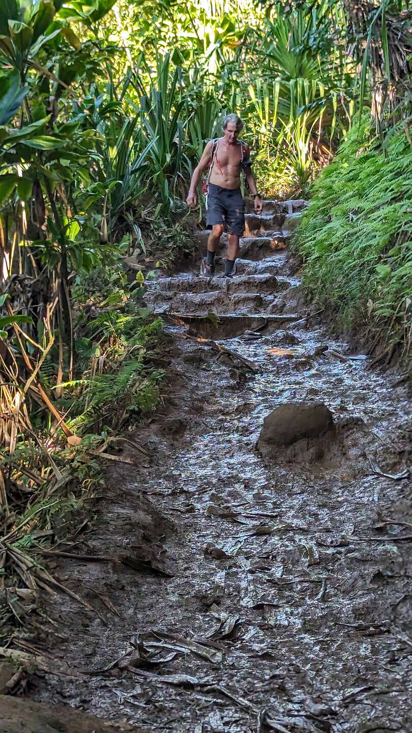 The muddy Kalalau trail The muddy Kalalau trail