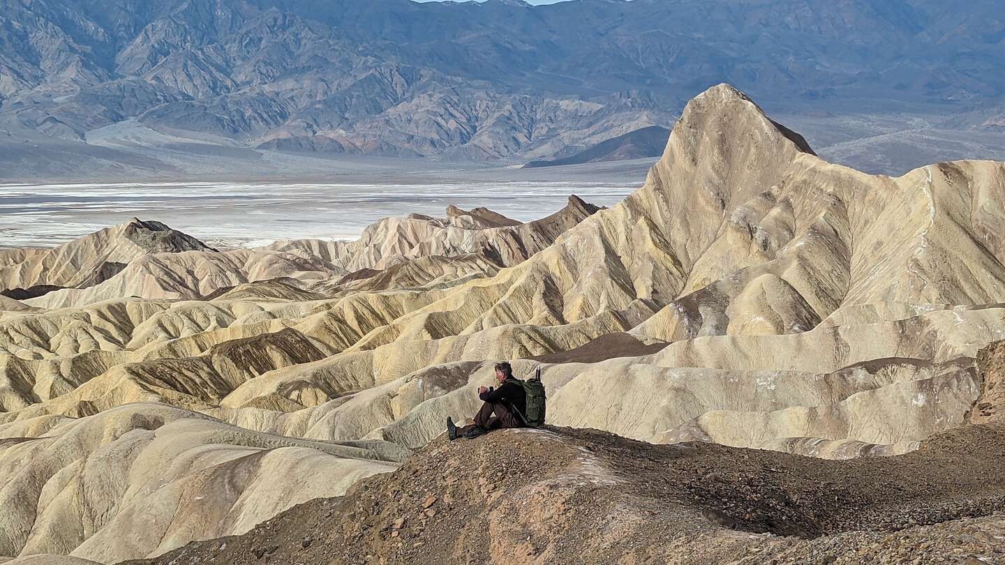 Herb taking a break on the Zabriskie Ridge Trail Herb taking a break on the Zabriskie Ridge Trail