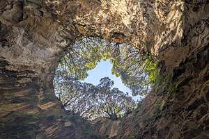 Orua Sea Cave Blowhole