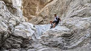Mosaic Canyon - what goes up, must come down