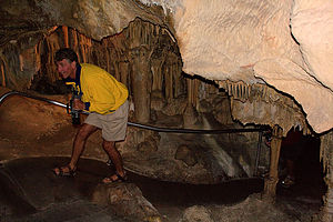 Dad on Lehman Cave tour - AJG