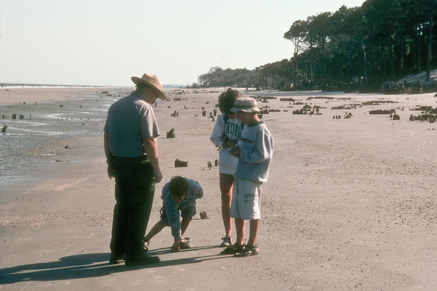 Ranger tour on beach Ranger tour on beach
