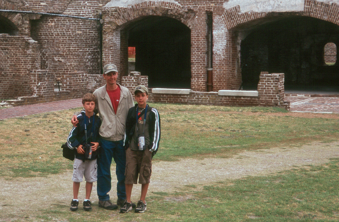 Herb with boys at Fort Sumpter Herb with boys at Fort Sumpter