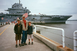 Herb and boys at Patriots Point